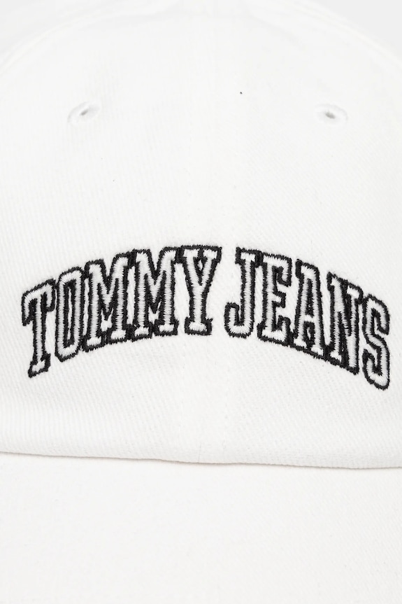 Akcesoria Tommy Jeans czapka z daszkiem bawełniana AW0AW16992 biały