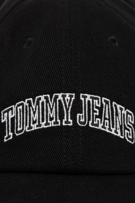 Tommy Jeans czapka z daszkiem bawełniana czarny AW0AW16992