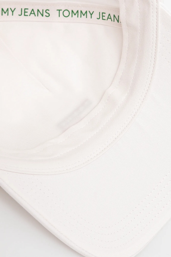 Tommy Jeans Czapka z daszkiem damska bawełniana biały AW0AW16991