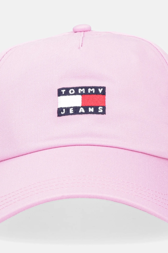 Tommy Jeans čiapka so šiltom dámska bavlnená AW0AW16991 ružová SS26