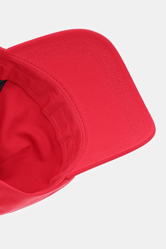 Tommy Jeans čiapka so šiltom dámska bavlnená červená AW0AW16991