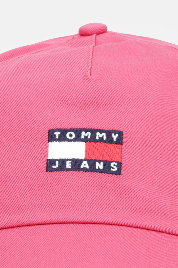 Tommy Jeans czapka z daszkiem damska bawełniana AW0AW16991 różowy SS26
