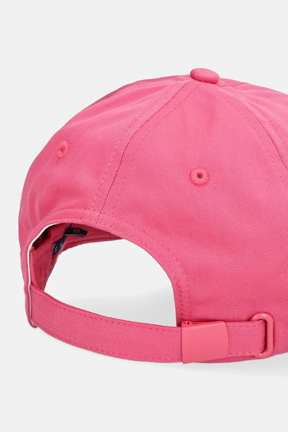 Akcesoria Tommy Jeans czapka z daszkiem damska bawełniana AW0AW16991 różowy