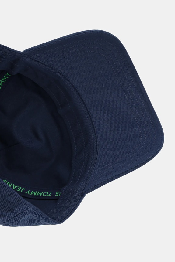 Tommy Jeans čiapka so šiltom dámska bavlnená tmavomodrá AW0AW16991