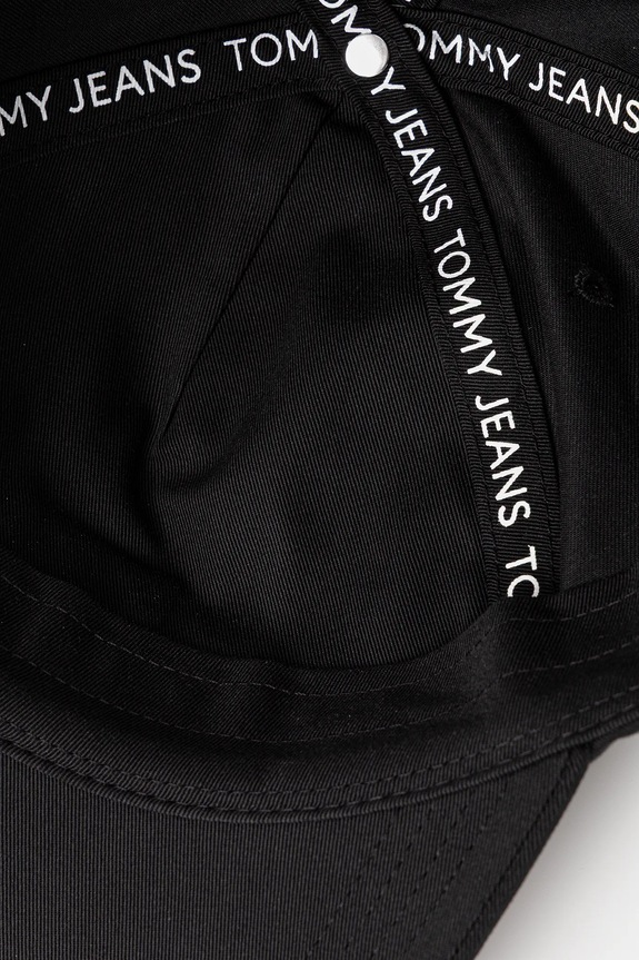 Tommy Jeans czapka z daszkiem damska bawełniana czarny AW0AW16991