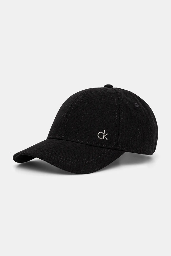 Calvin Klein czapka z daszkiem sztruksowa pozostałe czarny K60K612894