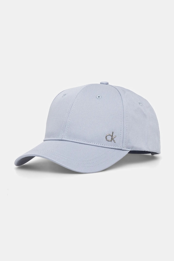 Bombažna bejzbolska kapa Calvin Klein Bombaž modra K60K613102