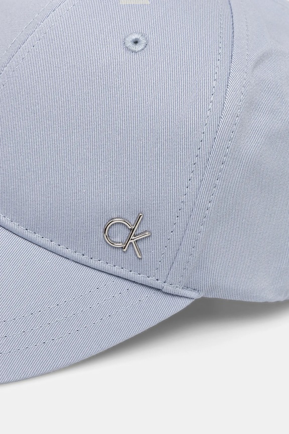 Bombažna bejzbolska kapa Calvin Klein K60K613102 modra SS25