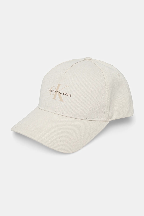 Шапка с козирка Calvin Klein Jeans щампа бял K60K613056