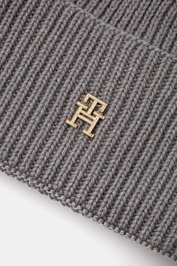 Accesorii Tommy Hilfiger caciula din amestec de lana AW0AW16848 gri
