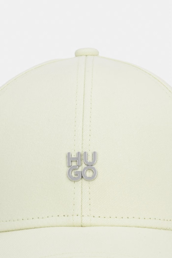 HUGO berretto da baseball in cotone Ally-ME 50533427 giallo SS26