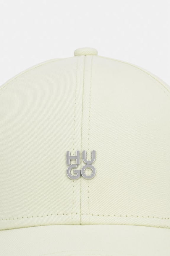 HUGO berretto da baseball in cotone Ally-ME 50533427 giallo SS26