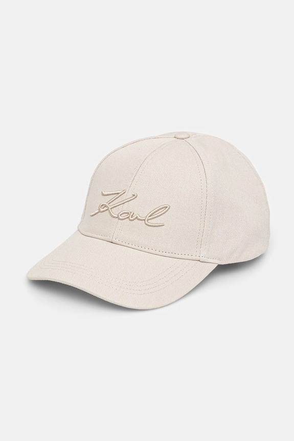 Šiltovka Karl Lagerfeld K/SIGNATURE bavlna béžová A1W33069