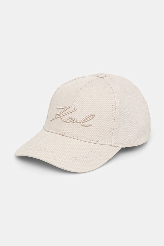 Šiltovka Karl Lagerfeld K/SIGNATURE bavlna béžová A1W33069