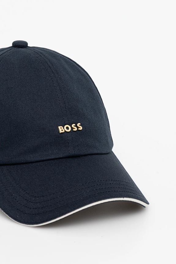 BOSS Καπέλο με γείσο γυναικείο βαμβακερό Ari-ME 50533367 σκούρο μπλε SS26