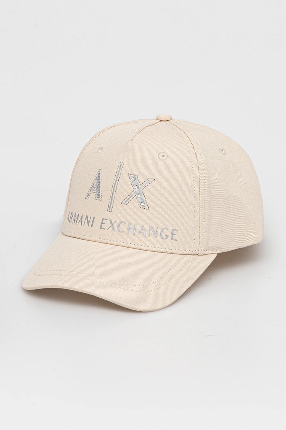 Armani Exchange pamut baseball sapka aplikációval bézs XW000873.AF13334