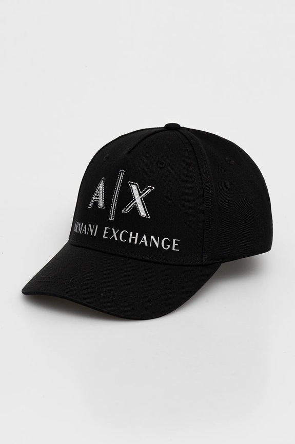 Bavlněná baseballová čepice Armani Exchange bavlna černá XW000873.AF13334