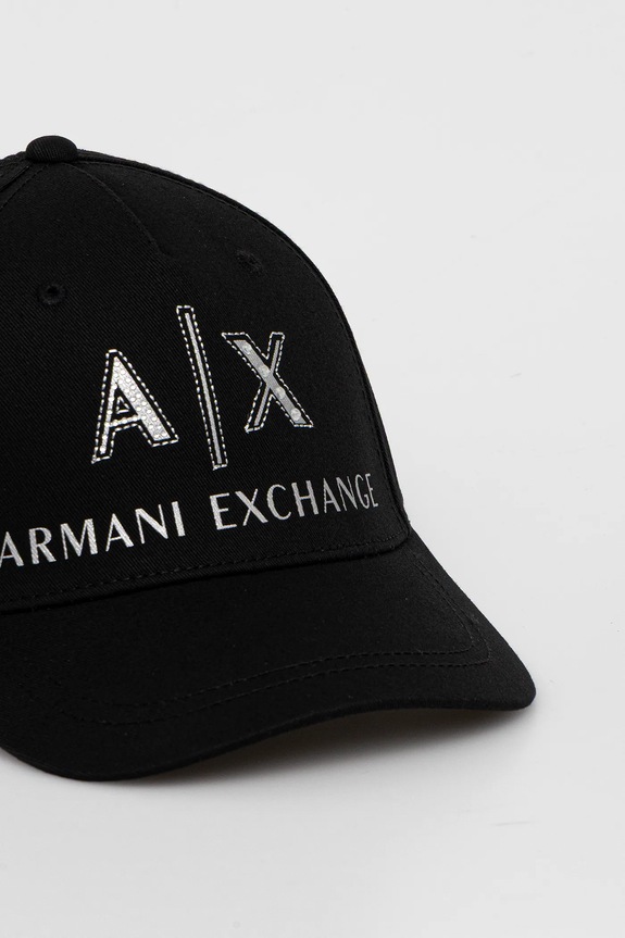 Bavlněná baseballová čepice Armani Exchange XW000873.AF13334 černá SS25