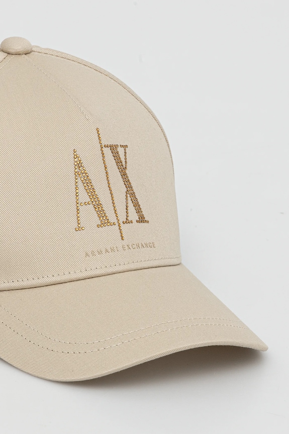Kiegészítők Armani Exchange pamut baseball sapka XW000957.AF13846 bézs