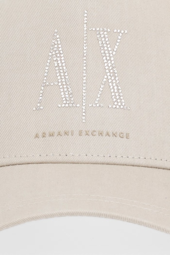 Armani Exchange czapka z daszkiem bawełniana XW000957.AF13846 beżowy SS26