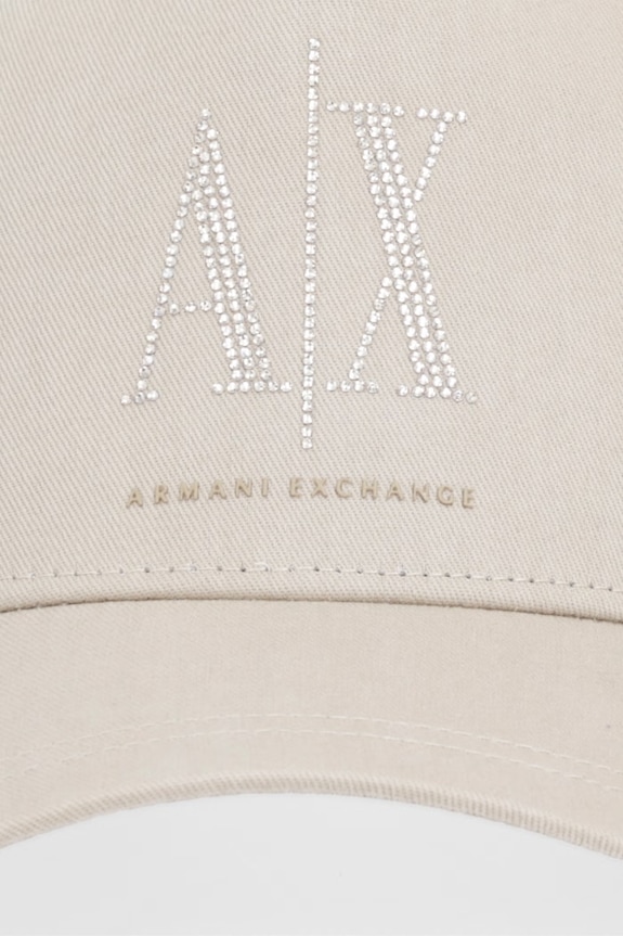 Armani Exchange czapka z daszkiem bawełniana XW000957.AF13846 beżowy SS26
