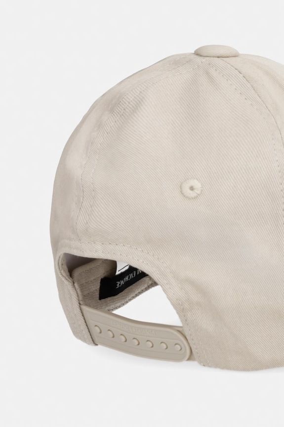 Akcesoria Armani Exchange czapka z daszkiem bawełniana XW000957.AF13846 beżowy
