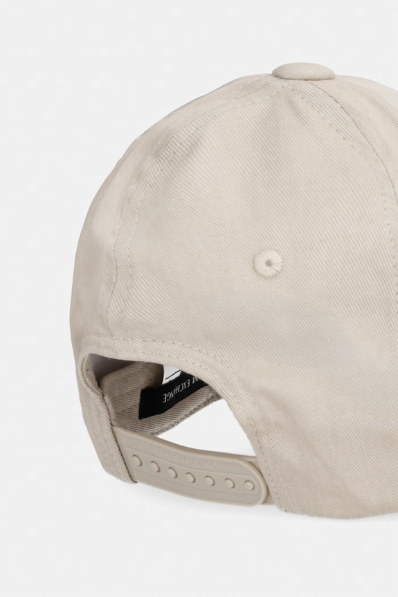 Akcesoria Armani Exchange czapka z daszkiem bawełniana XW000957.AF13846 beżowy