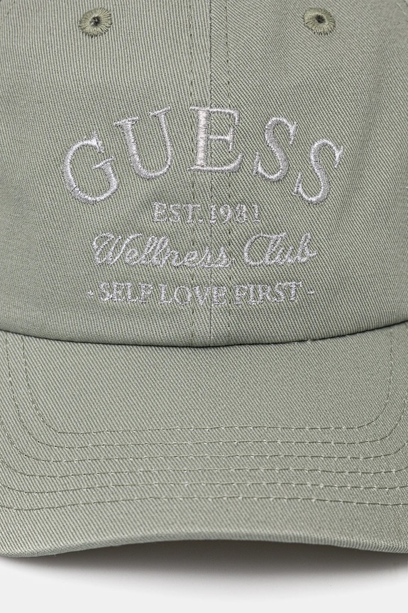 Pamučna kapa sa šiltom Guess LUREX V5RZ03.WFKN0 zelena SS25