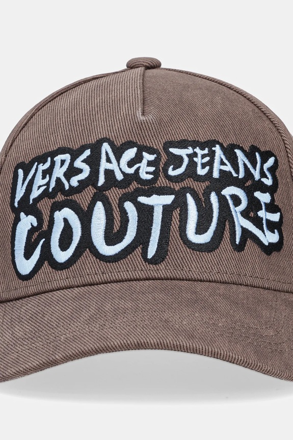 Versace Jeans Couture pamut baseball sapka 78HAZK61.ZG374 barna SS25