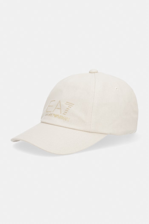 EA7 Emporio Armani berretto da baseball in cotone cotone beige AF13009.7W000327