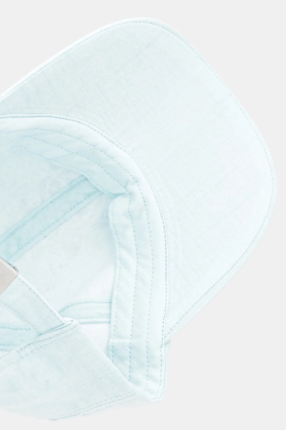 Λινό καπέλο του μπέιζμπολ Vilebrequin CAMO μπλε OMAC1304