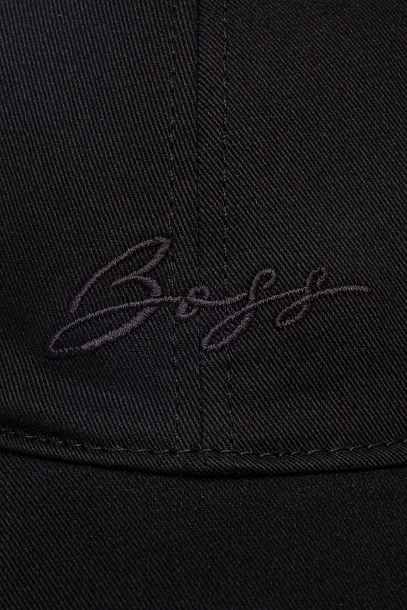 BOSS Orange czapka z daszkiem bawełniana 50540944 czarny SS25