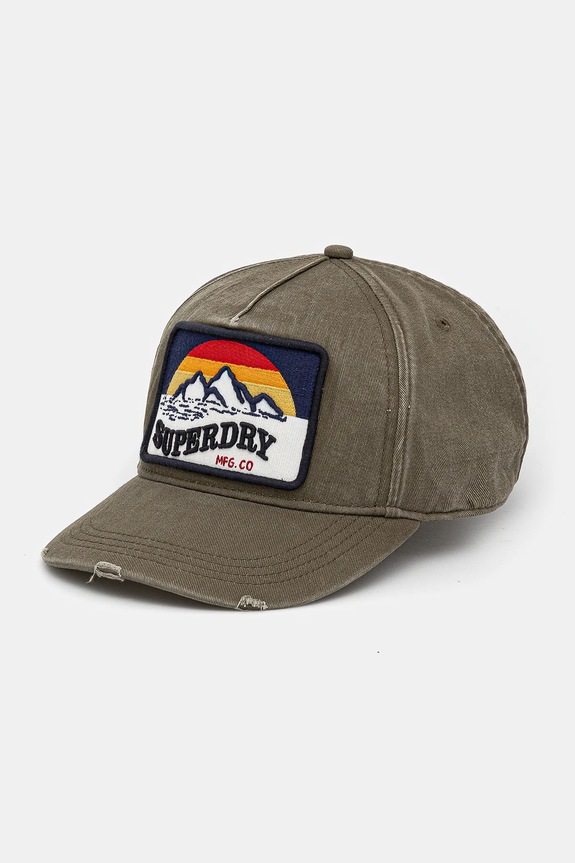 Superdry pamut baseball sapka aplikációval zöld W9010177A.6JE