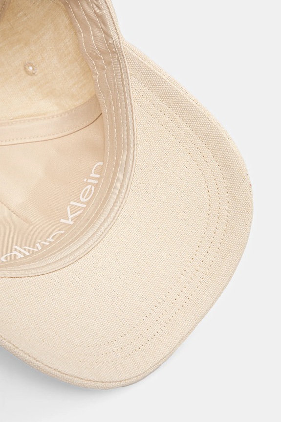 Plátenná čiapka Calvin Klein béžová K60K613118