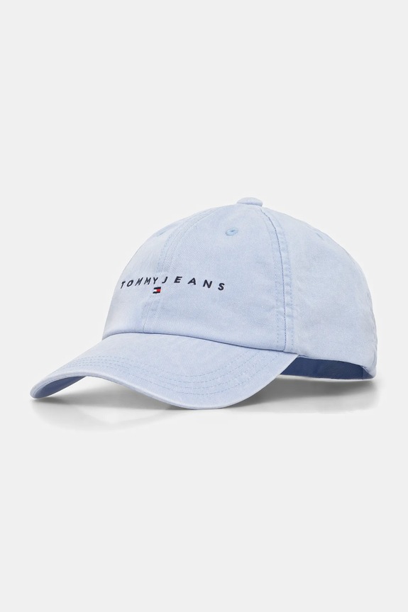 Bavlnená šiltovka Tommy Jeans bavlna modrá AW0AW17308