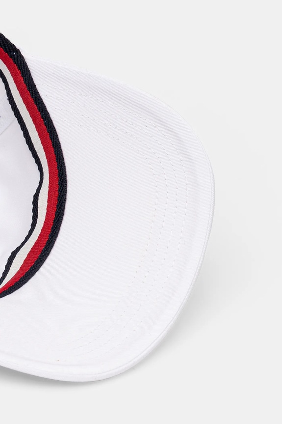 Bavlnená šiltovka Tommy Hilfiger biela AW0AW17131