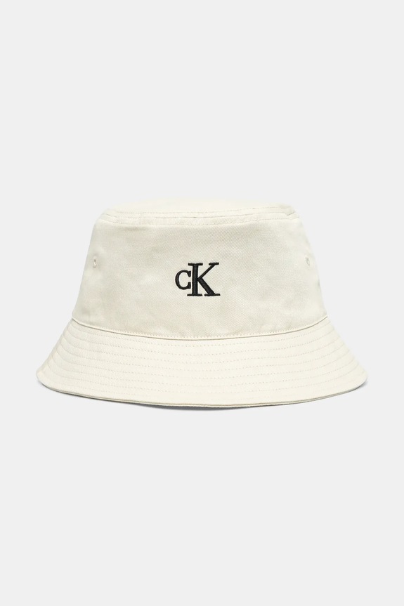 Βαμβακερό καπέλο Calvin Klein Jeans βαμβάκι μπεζ LV04K5020G