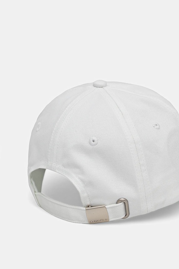 Doplnky Calvin Klein čiapka so šiltom dámska bavlnená LV04K5024G biela
