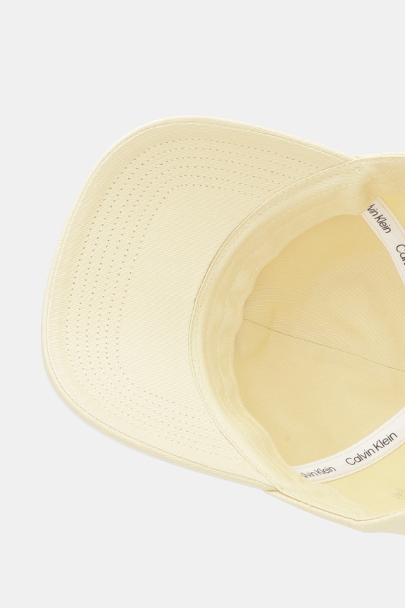 Calvin Klein čiapka so šiltom dámska bavlnená žltá LV04K5024G