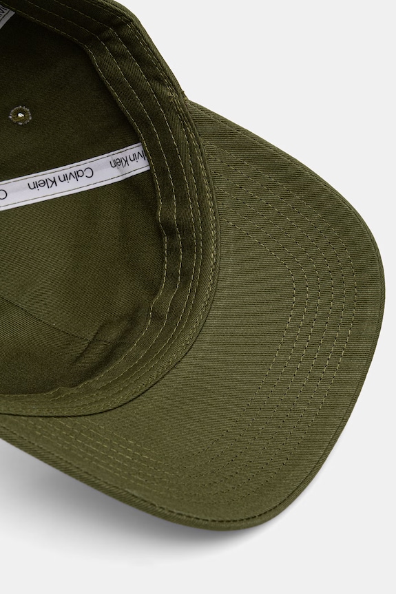 Calvin Klein șapcă de damă din bumbac verde LV04K5024G