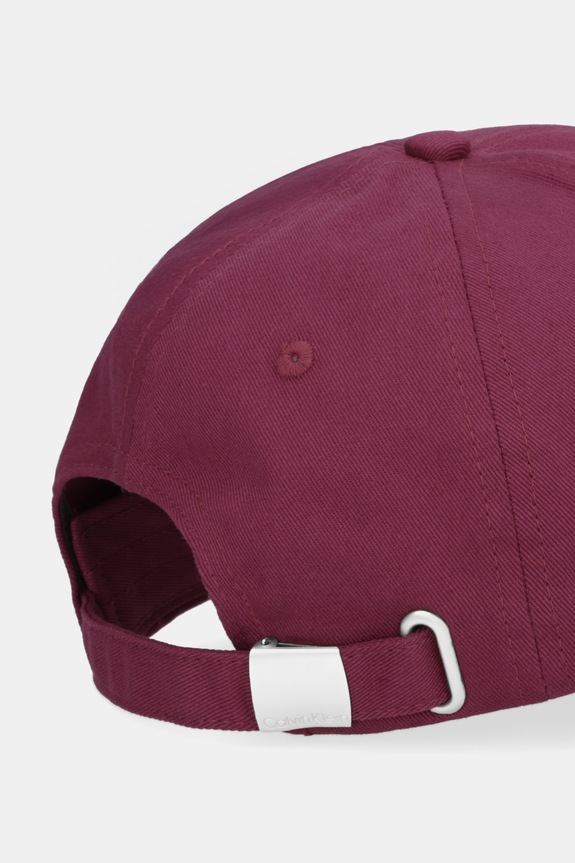 Akcesoria Calvin Klein czapka z daszkiem damska bawełniana LV04K5024G bordowy