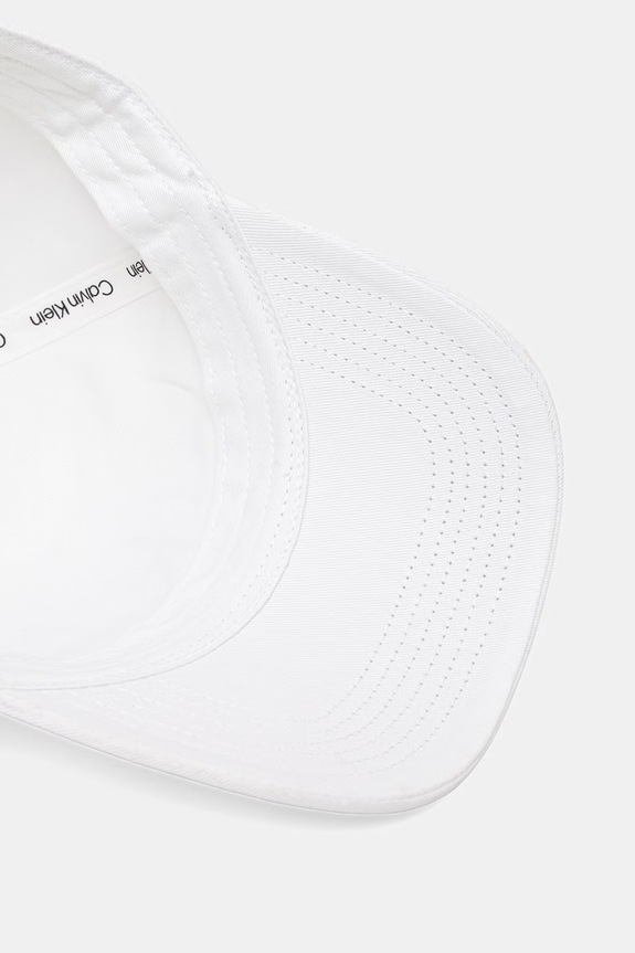 Calvin Klein Jeans baseball cap ženska pamučna bijela LV04K5027G