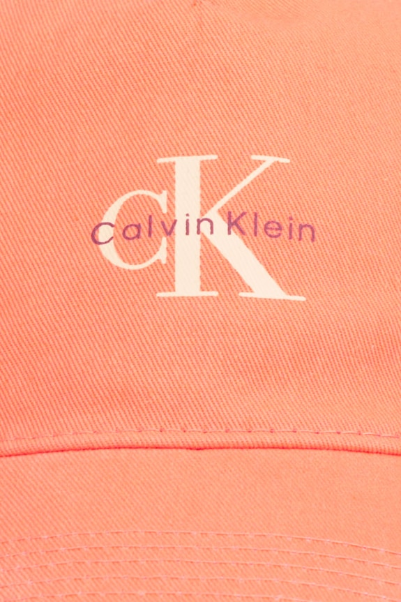 Calvin Klein Jeans Καπέλο μπέιζμπολ γυναικείο βαμβακερό LV04K5027G πορτοκαλί SS26