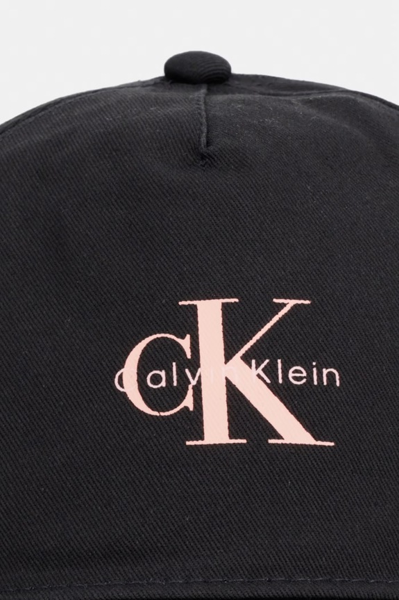 Calvin Klein Jeans Baseball kapa ženska bombažna LV04K5027G črna SS26