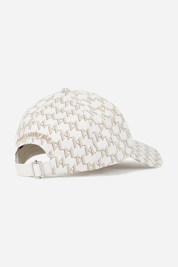 Karl Lagerfeld czapka z daszkiem bawełniana A2W33016 beżowy SS25