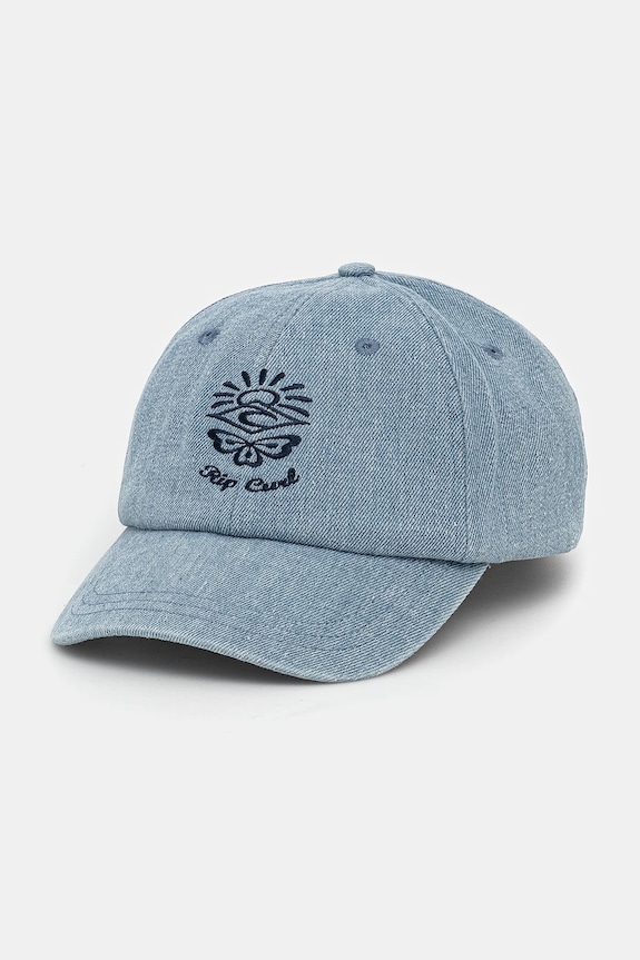 Rip Curl czapka baseballowa damska jeansowa aplikacja niebieski 063WHE