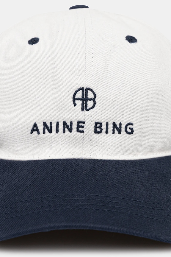 Pamučna kapa sa šiltom Anine Bing Jeremy Baseball Cap A.12.9084 bijela SS25