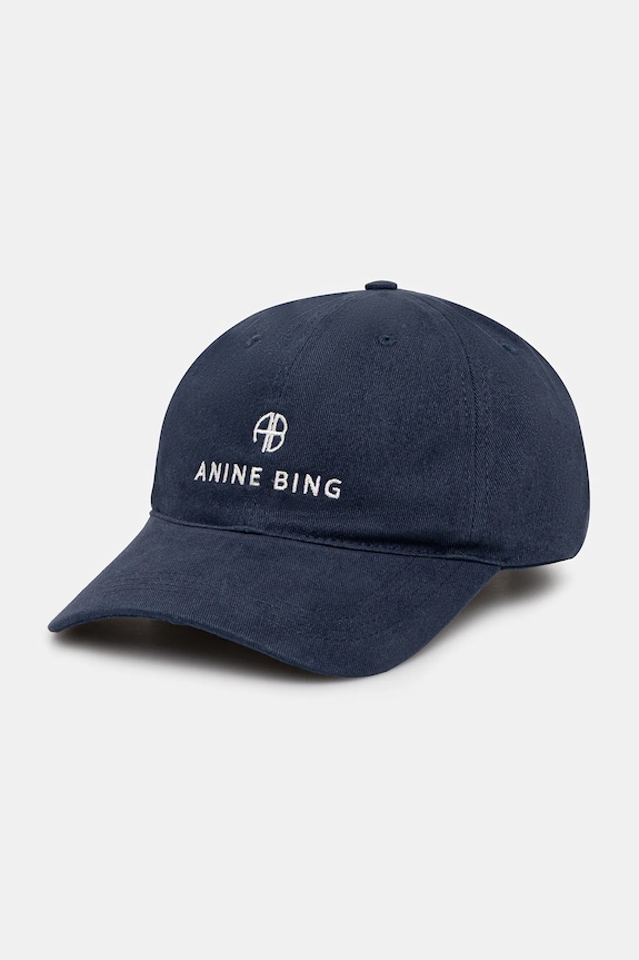 Anine Bing czapka z daszkiem bawełniana Jeremy Baseball Cap bawełna granatowy A.12.9084