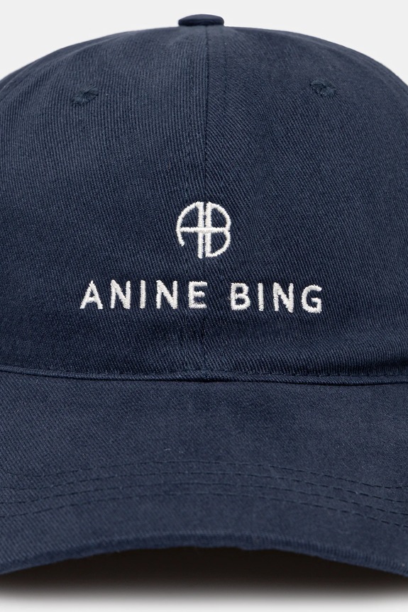 Anine Bing czapka z daszkiem bawełniana Jeremy Baseball Cap A.12.9084 granatowy SS25