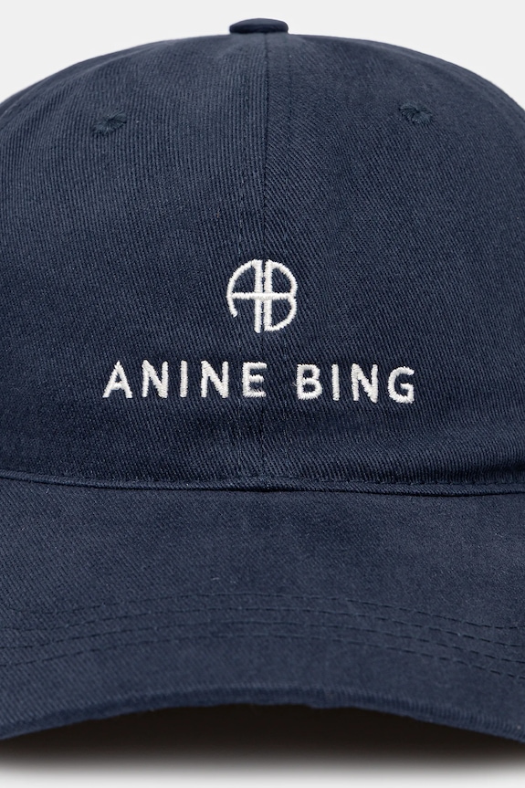 Anine Bing czapka z daszkiem bawełniana Jeremy Baseball Cap A.12.9084 granatowy SS25